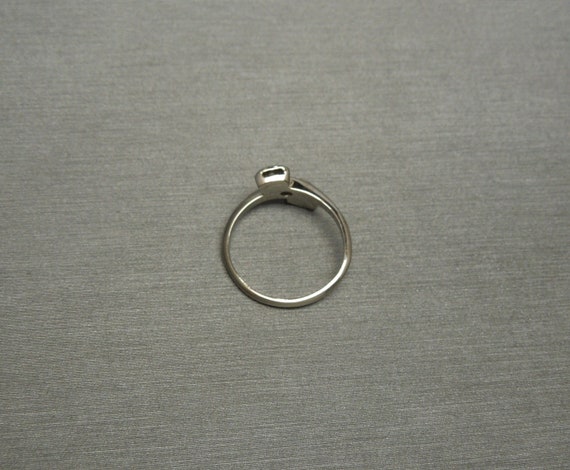 Double Diamond Heart Ring / Mid Century Estate C1… - image 8