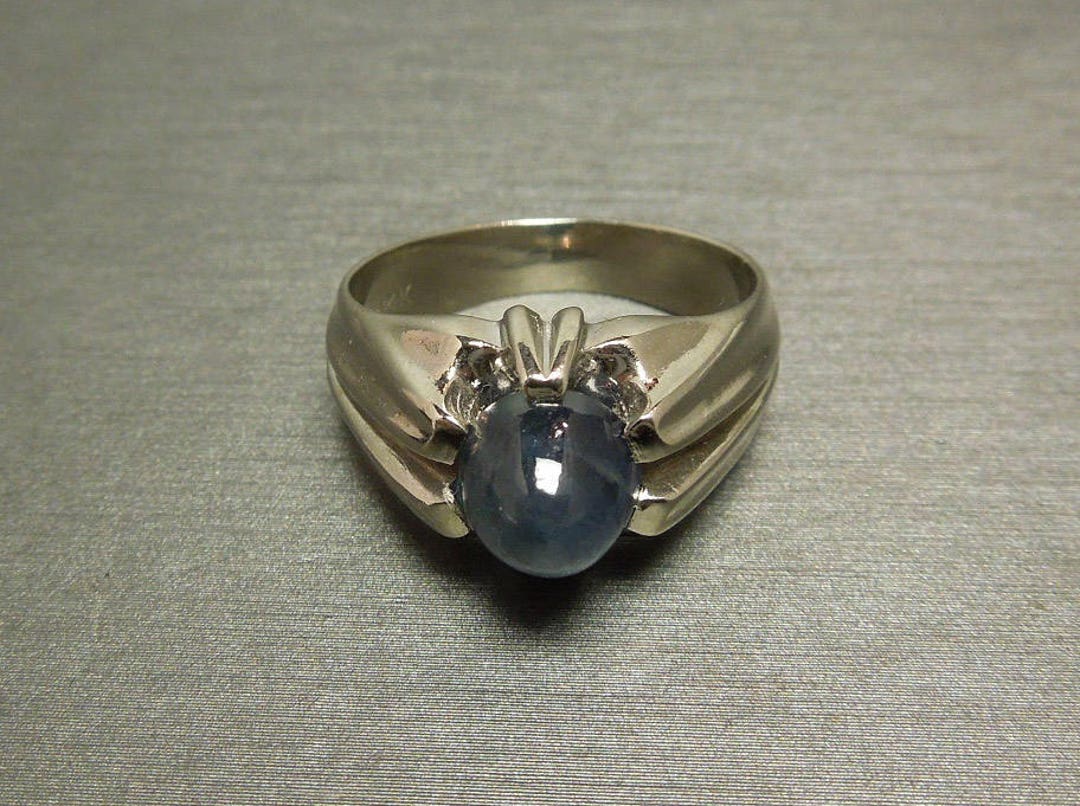 14K リング　レトロ Men's Antique Retro Art Deco Estate C1940 14K White Gold 3
