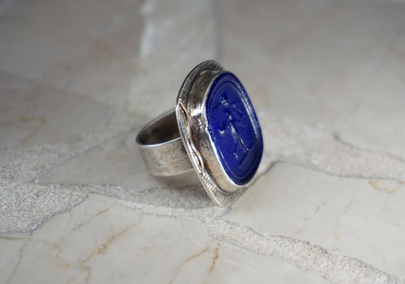 Vintage Wax Seal Ring / Unisex Men's Vintage Esta… - image 3