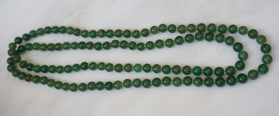 Vintage Jade Beads / Vintage Estate Natural Green… - image 4