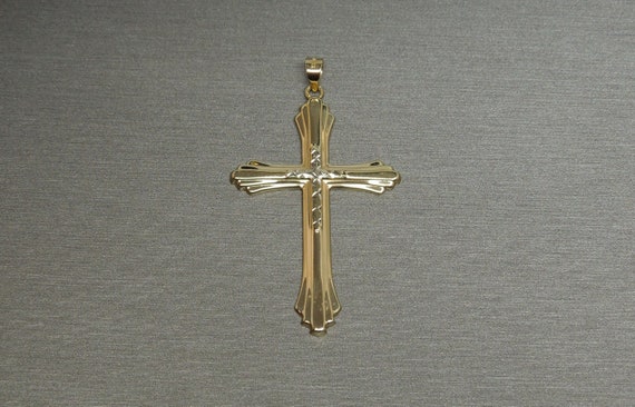 10k gold cross pendant clearance mens