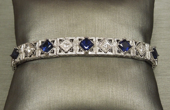 Antique clearance sapphire bracelet
