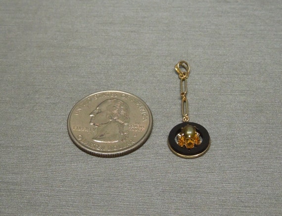 Antique Edwardian Estate 10K Gold 0.30ct Cats Eye… - image 5