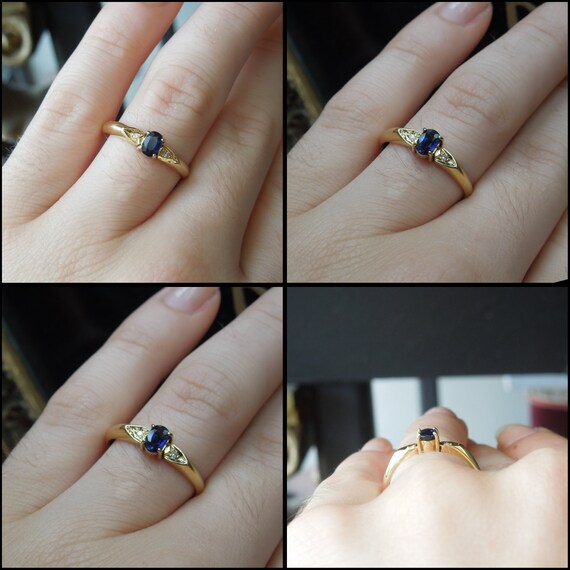 Vintage Estate 14K Gold 0.53TCW Oval Kashmir Sapphire