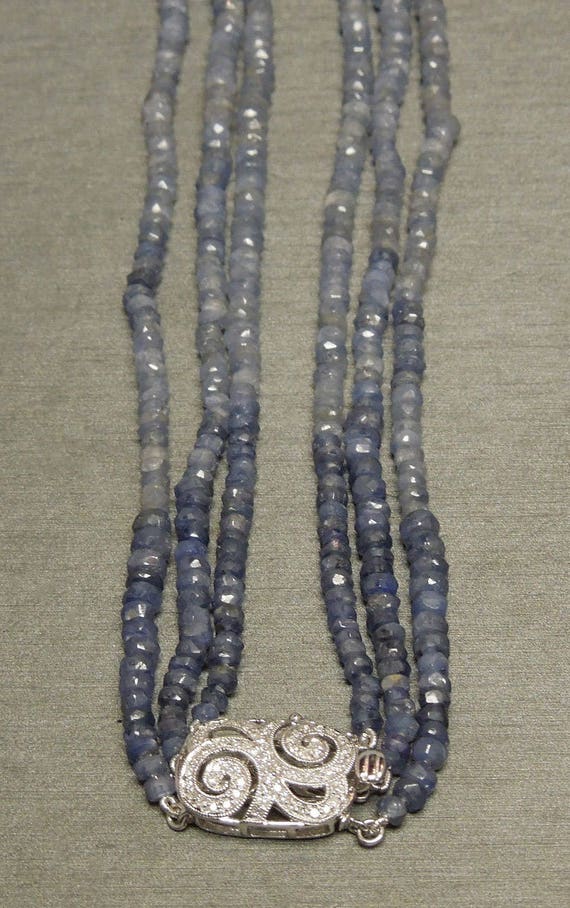 150TCW Multi-Faceted Natural Sapphire Triple Stra… - image 7
