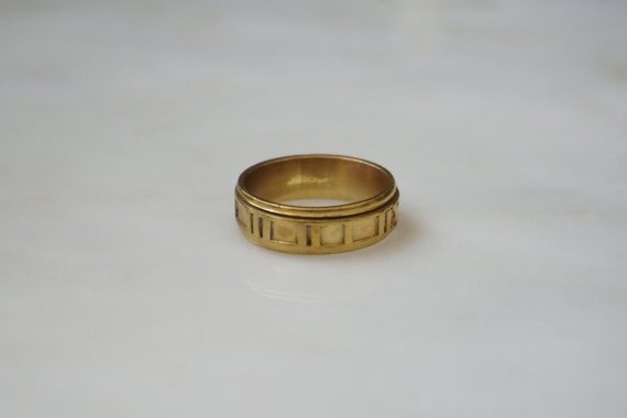 Roman Numeral Motion Ring / Unisex Men's Vintage … - image 3