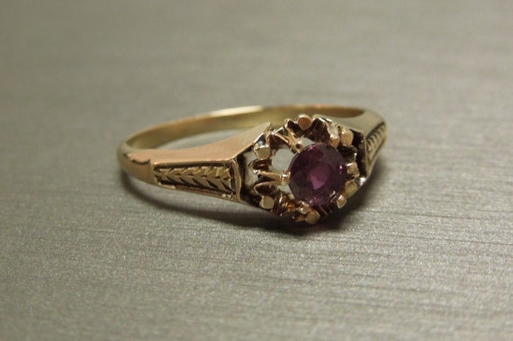 Antique Victorian Estate C1890 14K Gold 0.40ct Na… - image 4