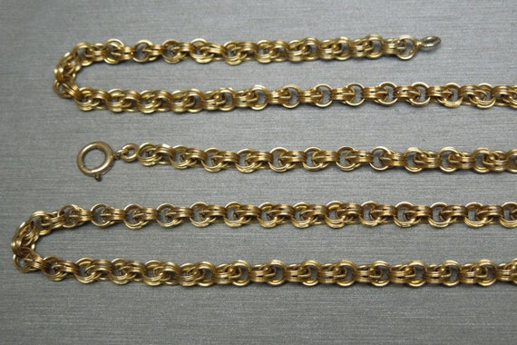 Victorian Gold Link Chain / Victorian Estate Circ… - image 2