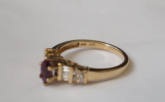 Marquise Ruby Ring / Vintage Estate 14K Gold 0.96… - image 10