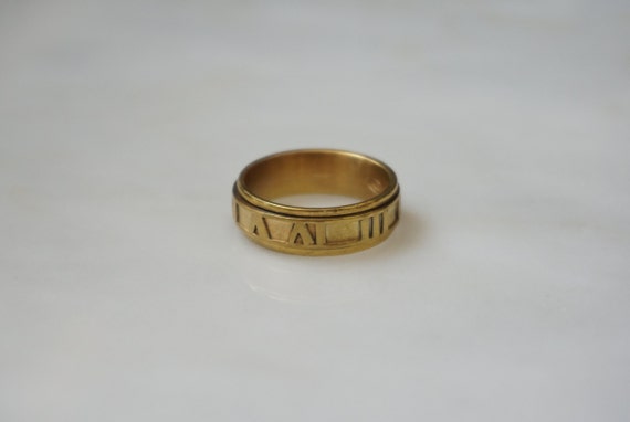 Roman Numeral Motion Ring / Unisex Men's Vintage … - image 2