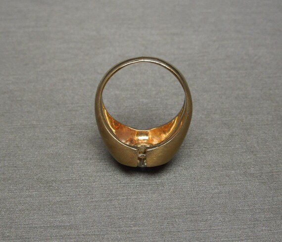 Unisex Vintage Estate C1970 14K Gold 0.35ct Brill… - image 5