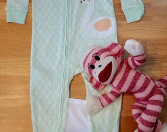 4T No More Crib Escapes / Stuck Legs! The Naughty Monkey Sleeper Kleding Meisjeskleding Babykleding voor meisjes Pyjamas & Badjassen 