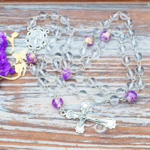 Funeral Flower Rosary (6 beads), funeral flower rosary, funeral flower keepsake, funeral flower memorial,funeral flower classic rosary