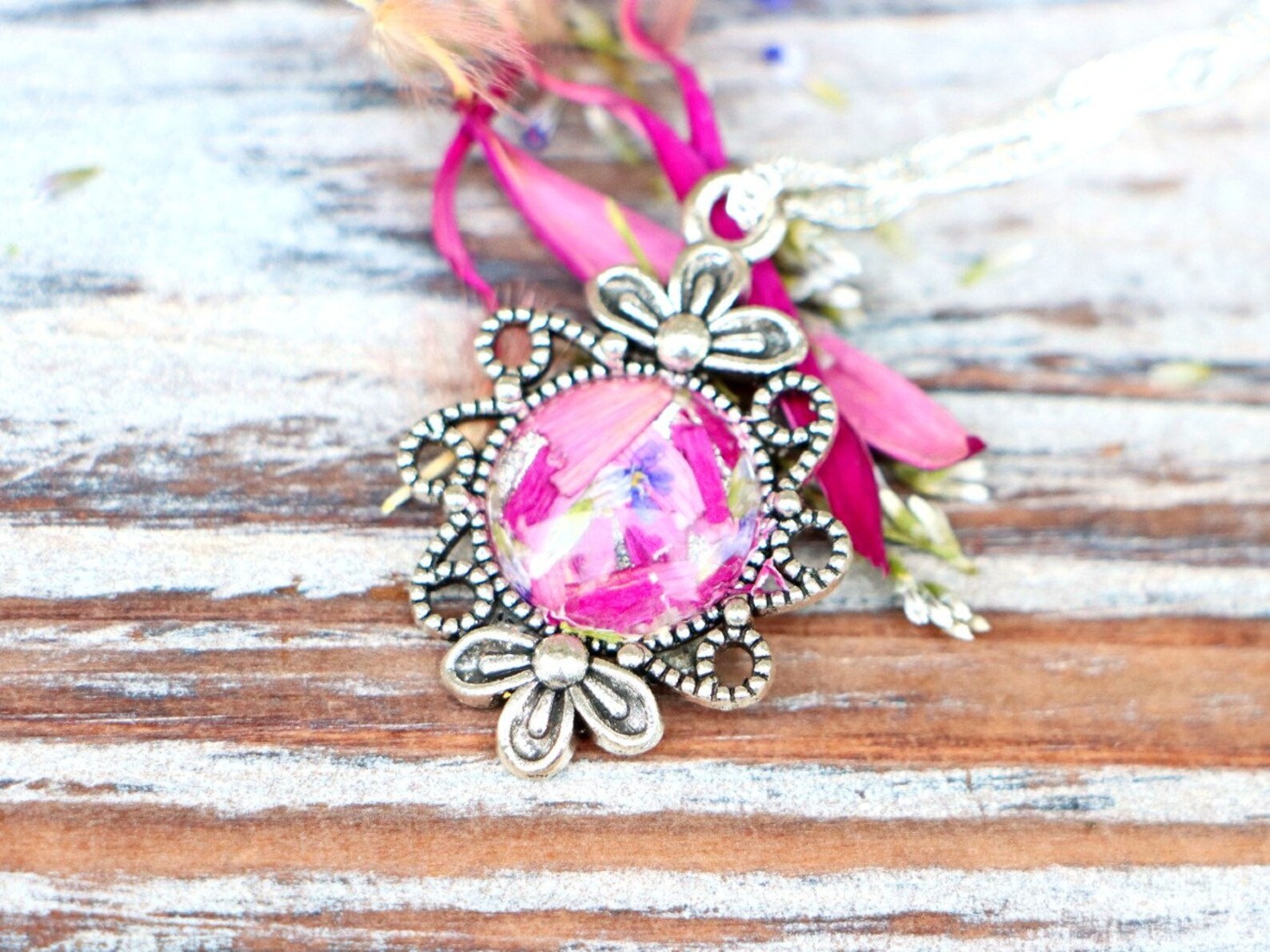 Funeral Flower jewelry Funeral flower keepsake funeral Etsy