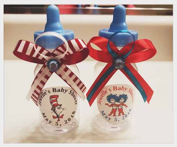 Fillable Bottle Baby Shower Favors Blue Pink Party Decorations Recuerdos 1