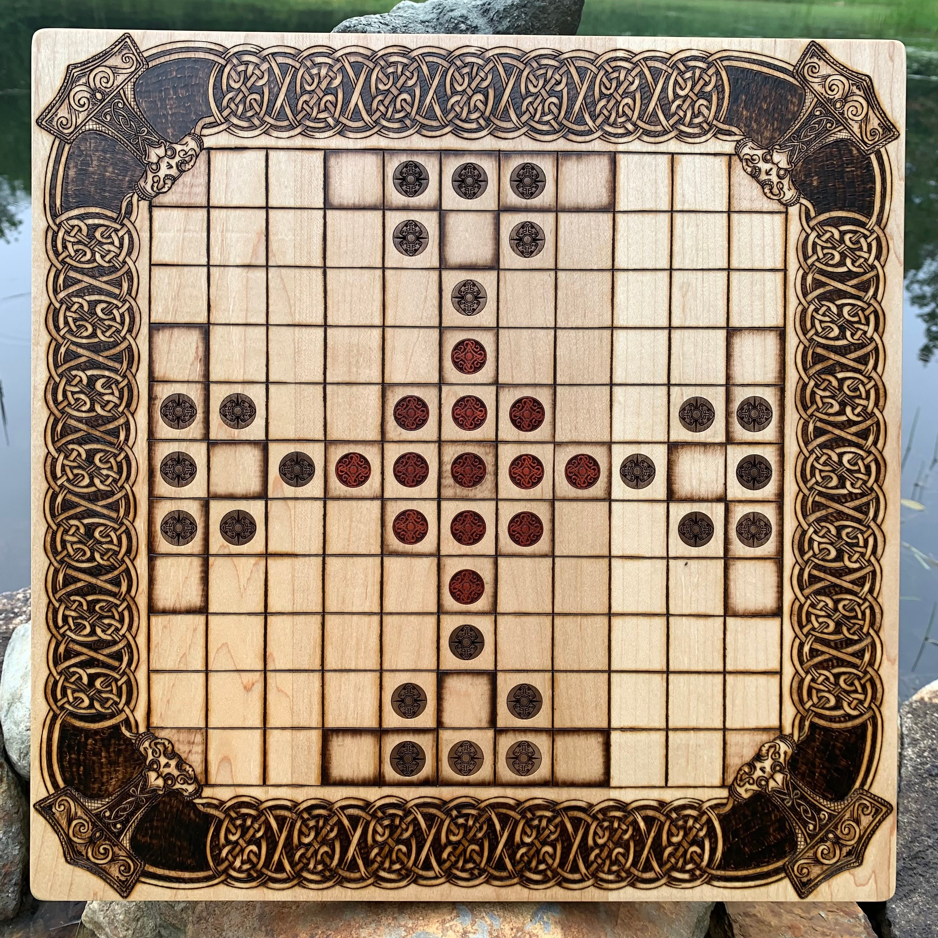 Hnefatafl Board Game: 11x11 square grid - historic Welsh Hnefatafl Board Game: 11x11 square grid - historic Welsh