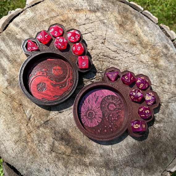 Drink Coaster: "Game Night" - Wooden Coaster, RPG Accessory, Laser Engraved Artwork, Customizable Artwork & Color, Great Tabletop Gamer Gift