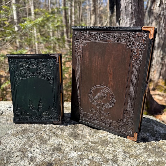 Book Box: "Athenaeum" - Classic Art Nouveau/Victorian-themed Handcrafted Wooden Case, Customizable - MADE TO ORDER