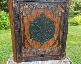 Book Box: "Heroic Codex" - Role-Playing Game Character Keeper, Wooden Campaign Dashboard - MADE TO ORDER