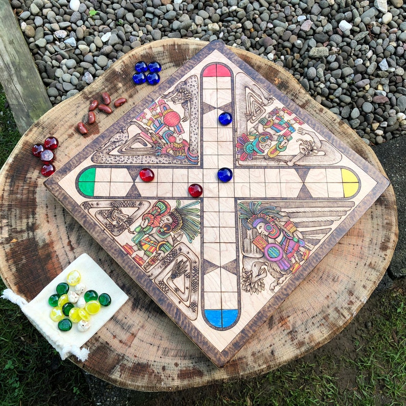 Patolli: Ancient Mesoamerican Aztec Board Game Handcrafted | Etsy