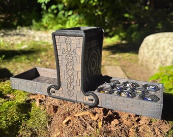 Dice Tower: "the Dungeoneer" - Dice Tumbler w/ Integrated Storage for Role-Playing Games - MADE TO ORDER