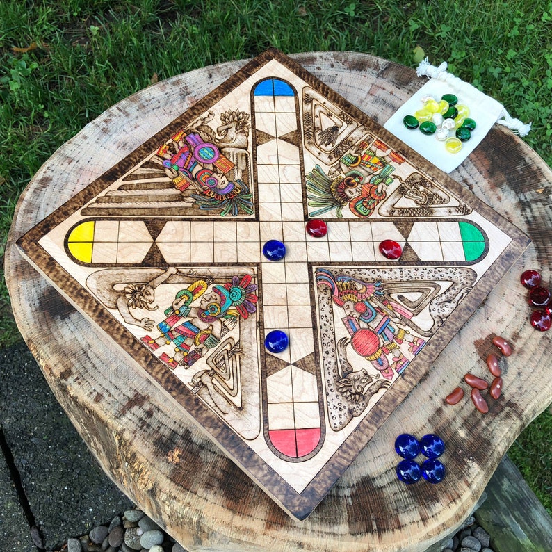 Patolli: Ancient Mesoamerican Aztec Board Game Handcrafted | Etsy