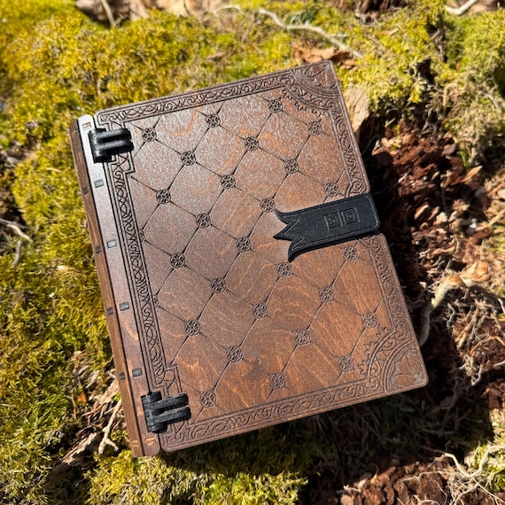 Book Box: "Bibliotheca" - Handcrafted Wooden Case w/ Geometric Floral Artwork, Customizable - MADE TO ORDER