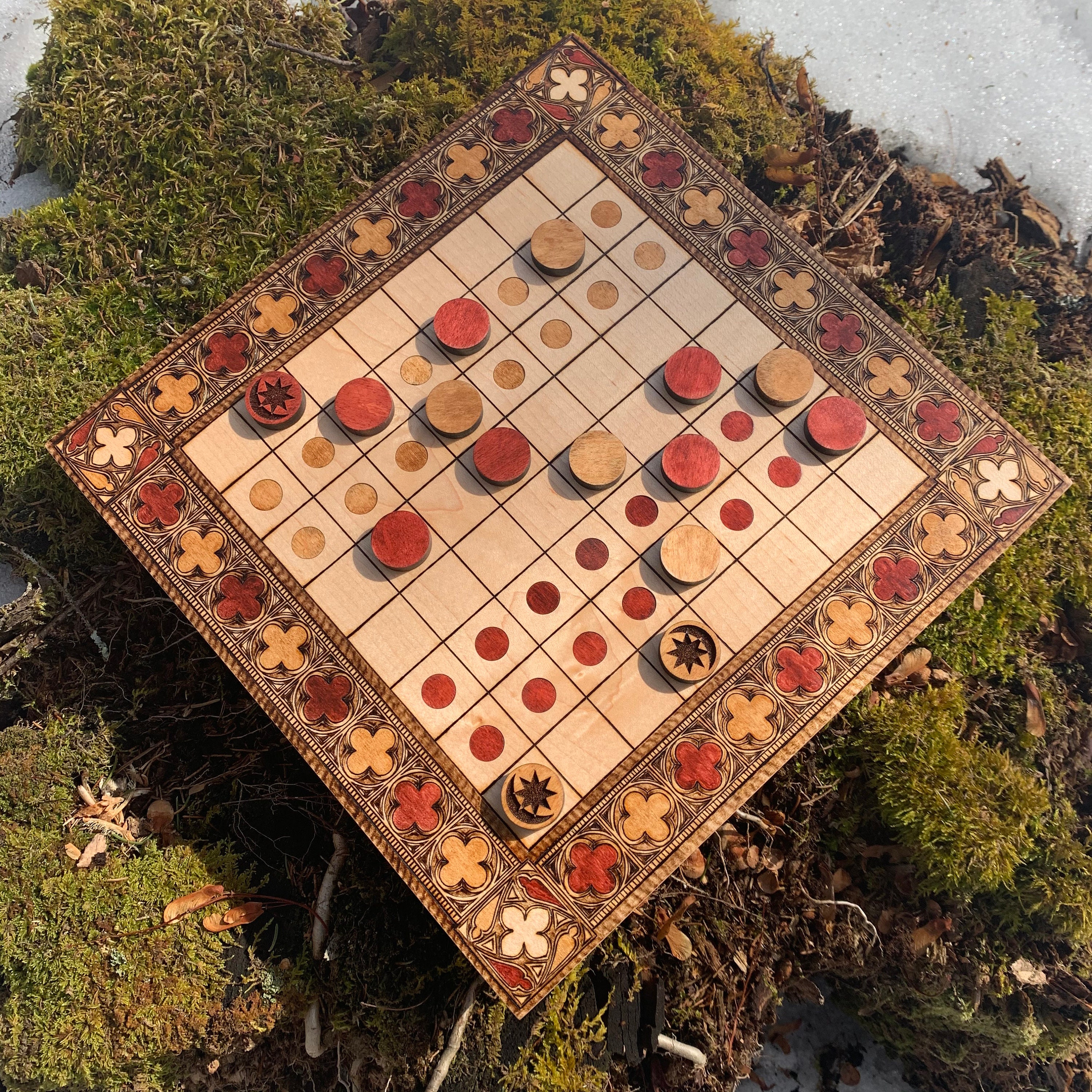 Dama Game: Turkish Draughts Checkers Variant Handcrafted 