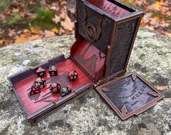 Dice Tower: "Morgul Spire" - Wooden Dice Tumbler w/ Tolkien LotR Theme - MADE TO ORDER