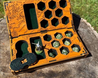 Player Character Organizer: "Tribute To Tolkien" - Handcrafted Case for Role-Playing Games - MADE TO ORDER