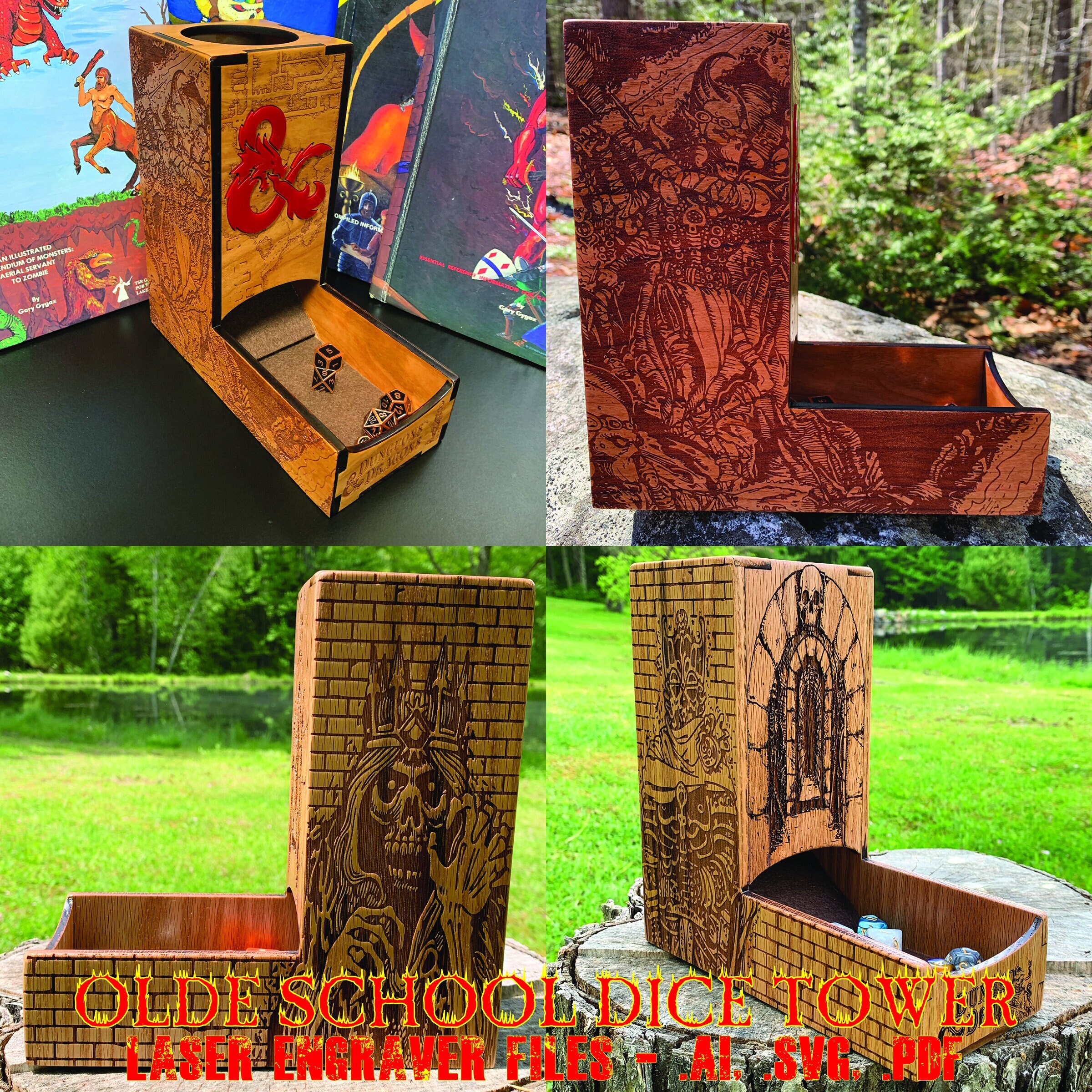 DIGITAL DOWNLOAD Dice Tower Freestanding 'olde Etsy