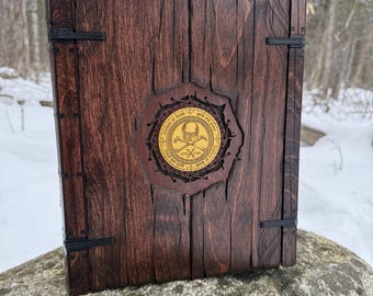 Book Box: "Golden Age" - Handcrafted Wooden Box w/ Pirate Theme - MADE TO ORDER