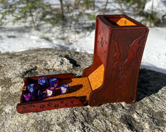 Dice Tower: "Talons Tumbler" - Wooden Dice Chute, Role-Playing & Board Game Accessory - MADE TO ORDER