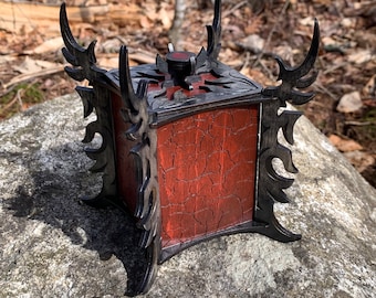 Memento Box: "Daedric Coffer" - Elder Scrolls-Inspired Wooden Box, Laser-Engraved & Handcrafted, Customizable - MADE TO ORDER