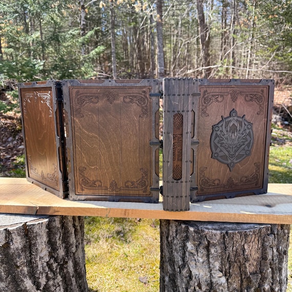 Dungeon Master's Screen: "Fate-Weaver" - Wooden Game Master's Accessory, Role Playing Games - MADE TO ORDER