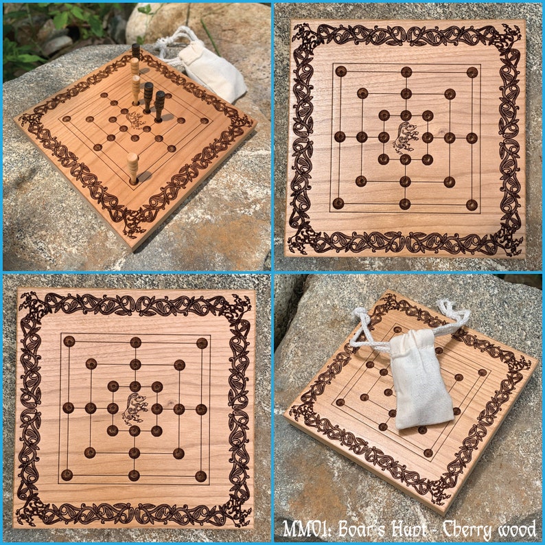 Miniature Morris Game: Nine Men's Morris Board Game | Etsy