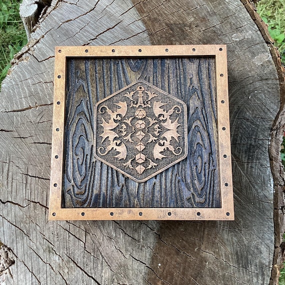 RPG Dice Box: Polyhedral Case, Small Portable Case for RPG Dice, Magnetic Closure, 7 Compartments, Felt & EVA-lined Interior, Custom Options