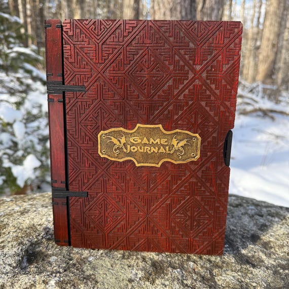 Journal Binder: "Celtic Geometry" - Wooden A5 Binder, Journal Book, Photo Binder, Recipe Book, Celtic Artwork Designs, Custom Laser Engraved