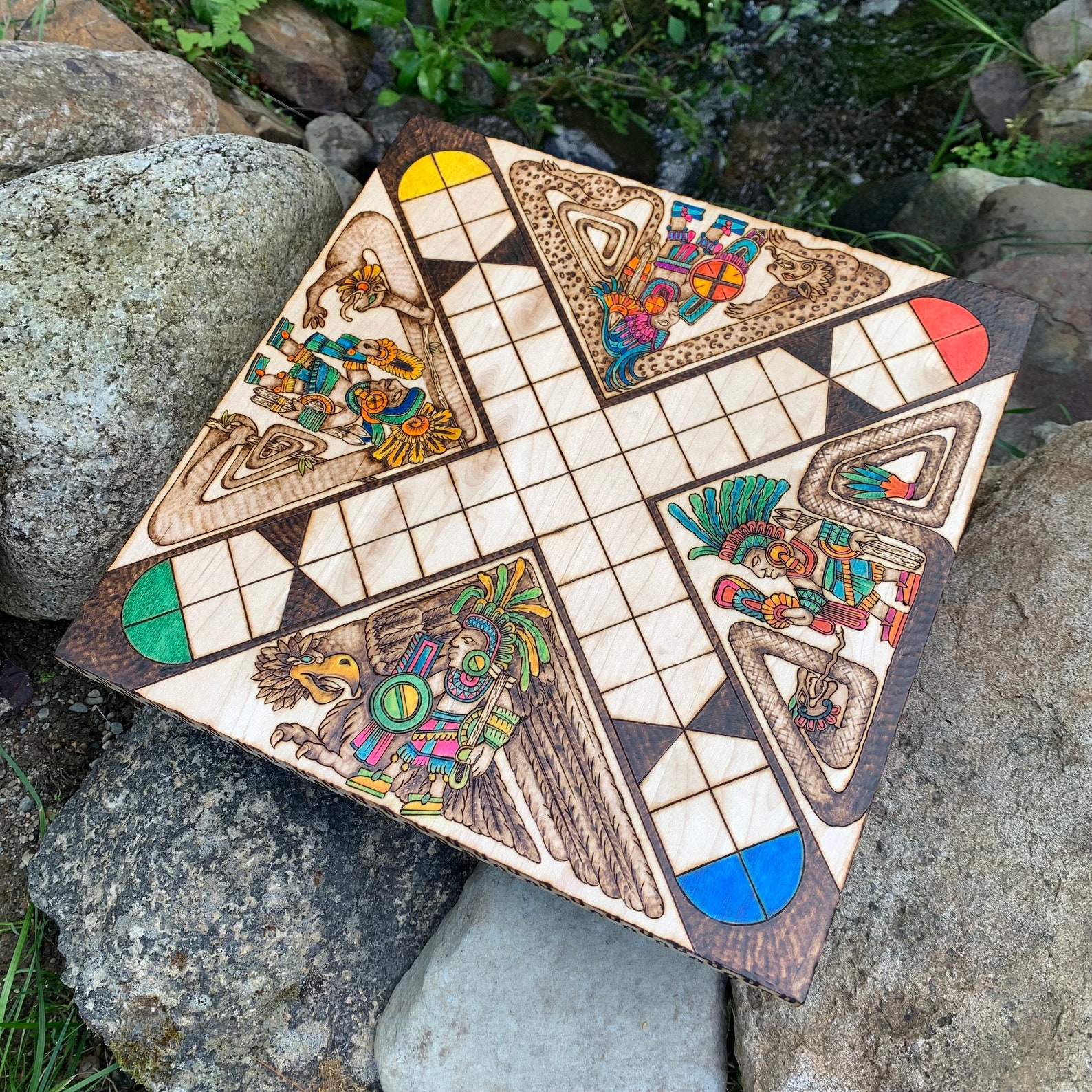 Patolli: Ancient Mesoamerican Aztec Board Game Handcrafted - Etsy