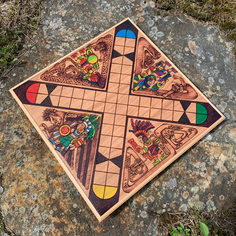 Patolli: Ancient Mesoamerican Aztec Board Game Handcrafted | Etsy