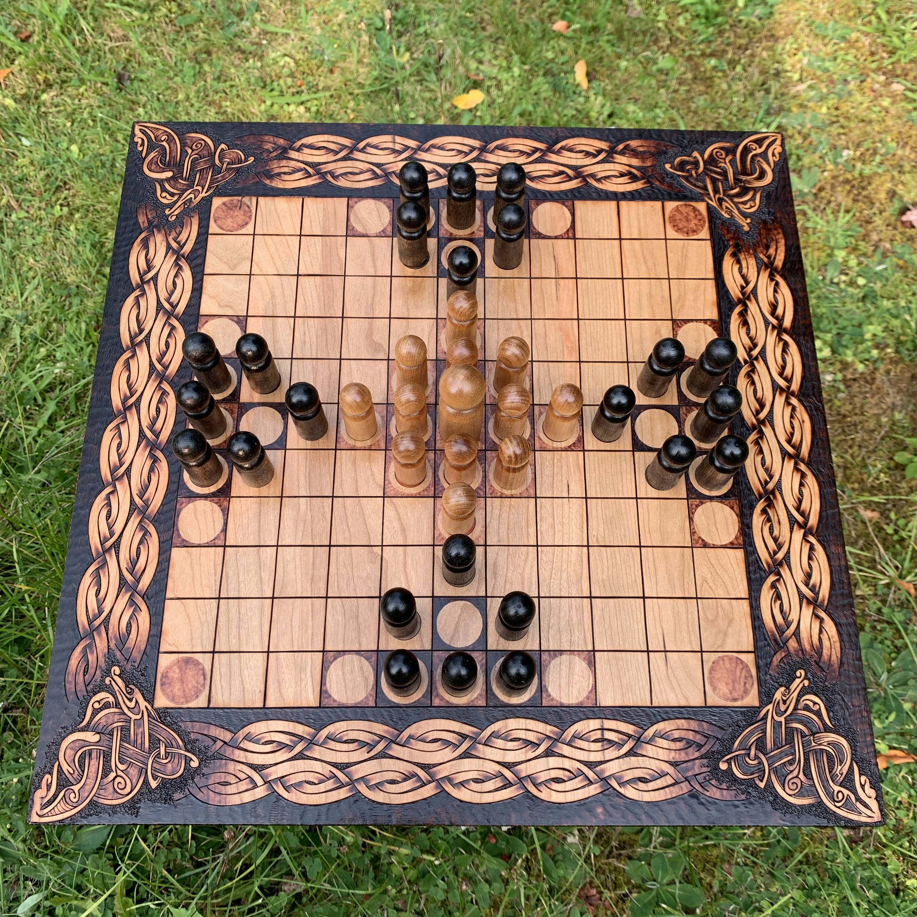 Hnefatafl Board Game: 11x11 square grid - historic Welsh Hnefatafl Board Game: 11x11 square grid - historic Welsh
