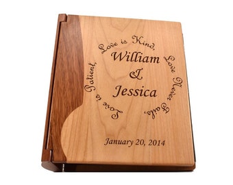 Custom Rustic Wedding Photo Album- Circle of Love Large Photo Album