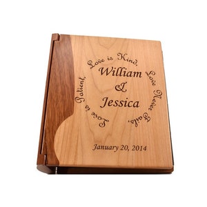 Custom Rustic Wedding Photo Album- Circle of Love Large Photo Album