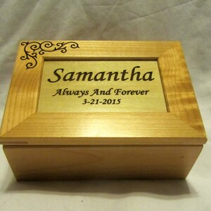 Engagement Personalized Wooden Keepsake Box