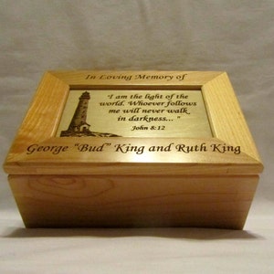 Memorial Personalized Wooden Keepsake Box