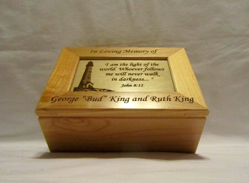 Memorial Personalized Wooden Keepsake Box Etsy