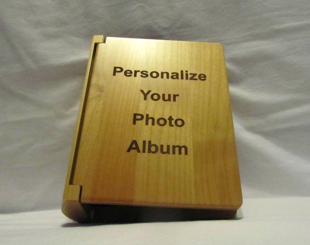 Family Monogram Personalized Wood Photo Album- Large - Whitetail  Woodcrafters