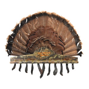 Turkey Beard Plaque with Fan Mount- Engraved Camo