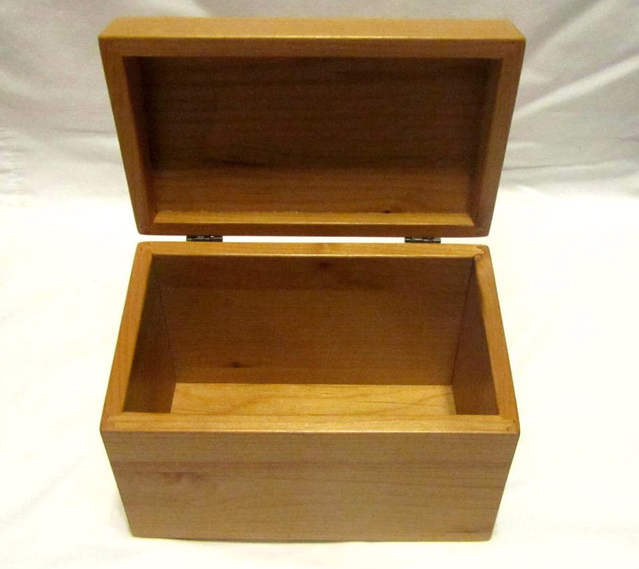 Custom Engraved Wooden Recipe Box Style 2 Etsy