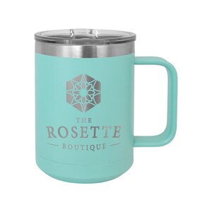 Polar Camel Custom Logo Mugs in Bulk - Company Logo Custom Engraved 15 oz Insulated Travel Coffee Mug – Client Employee Job Promotion Gifts